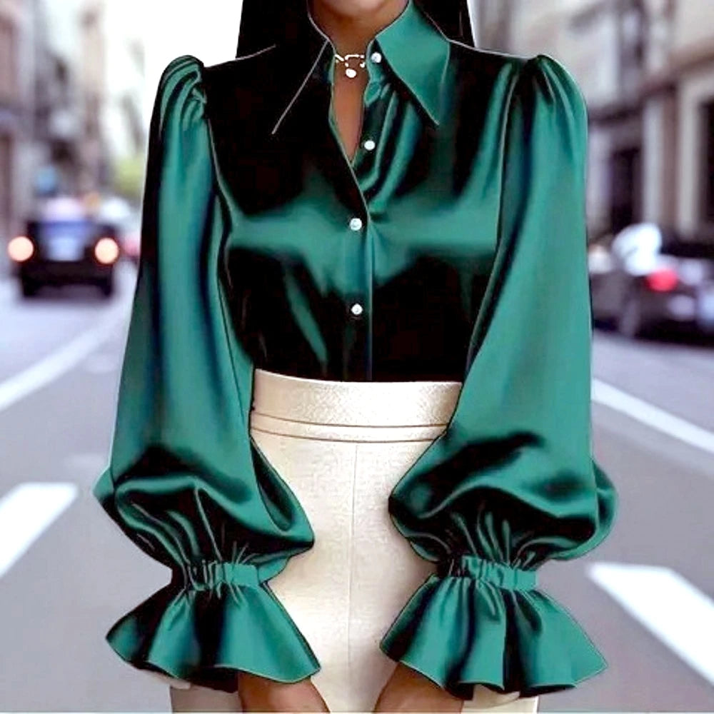 Long Loose Sleeve Elegant Blouse