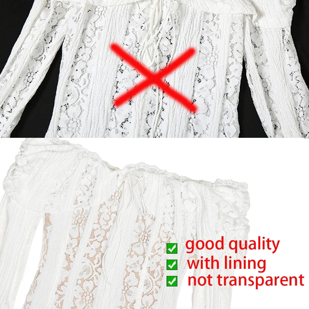 Long Sleeve Lace Evening Dress