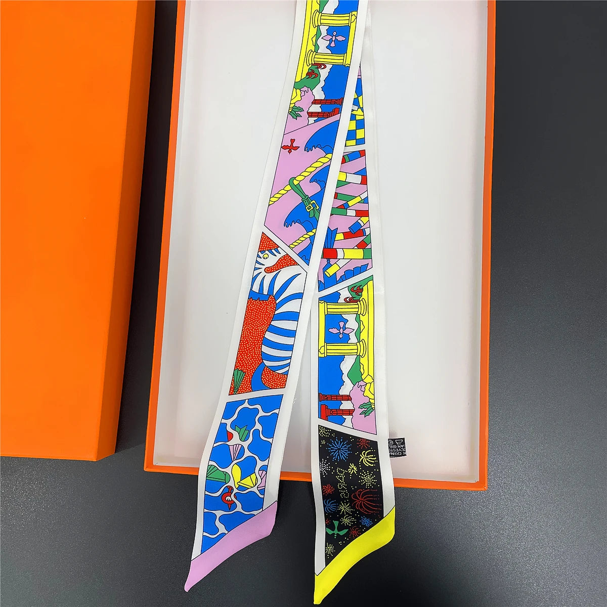 Multi Printed Neckerchief Hair Tie