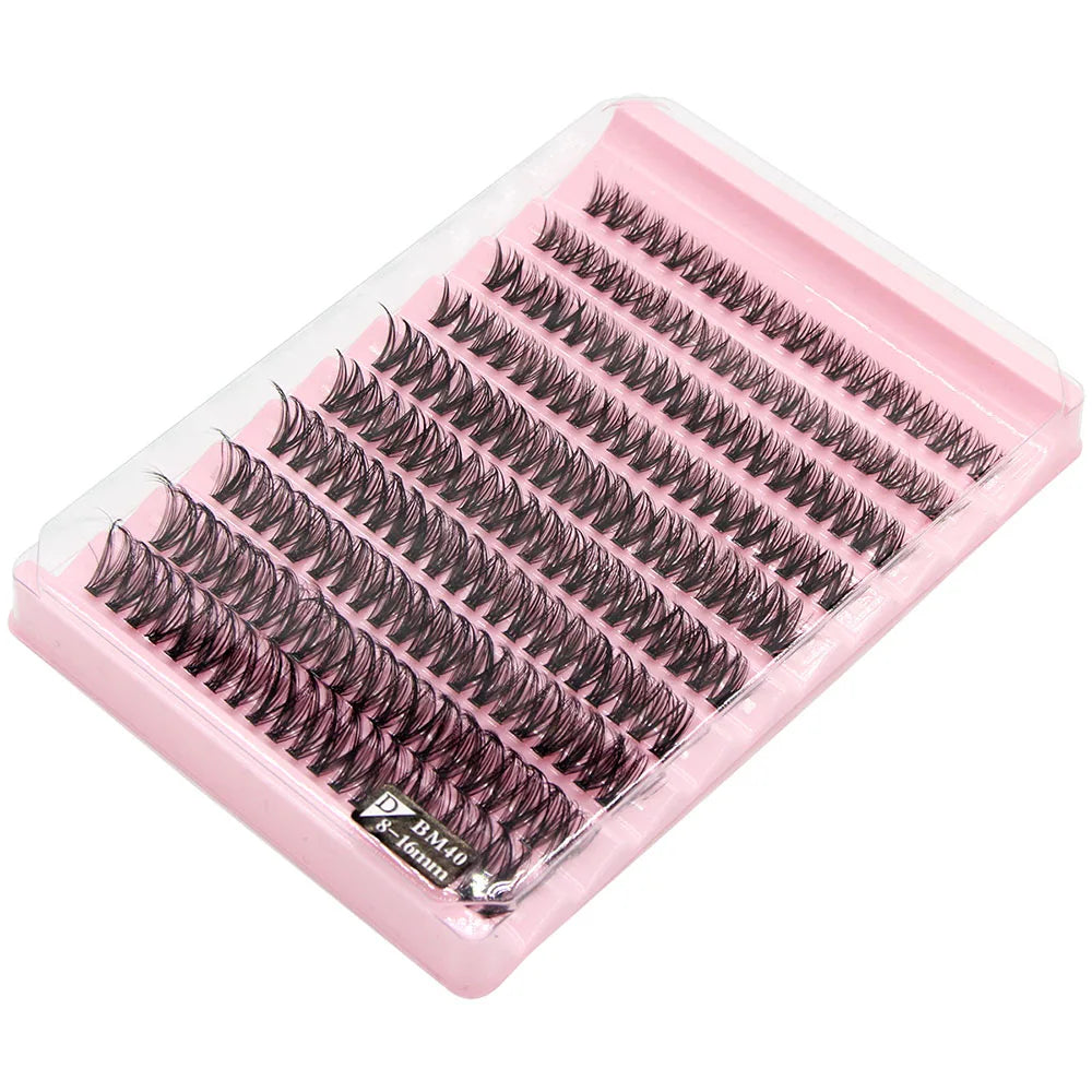 Super Bunch Mink Eyelashes 1 Box/200 Bundles Natural Eyelash Extension 3D Russia Individual Cluster Makeup Tools Lashes Cilia