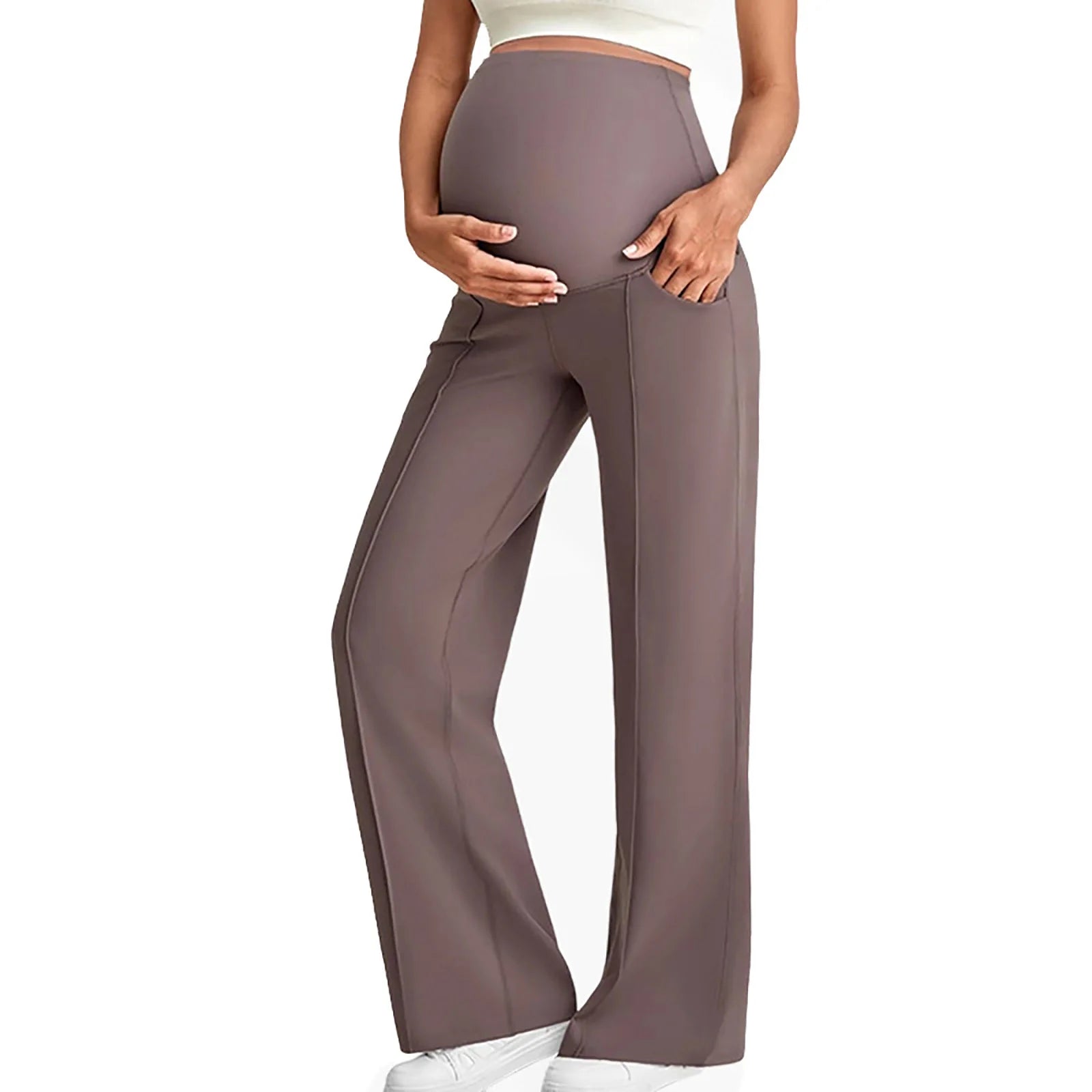 Elastic Pants Over The Belly with Pockets Sportswear