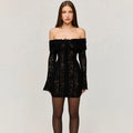 Long Sleeve Lace Evening Dress