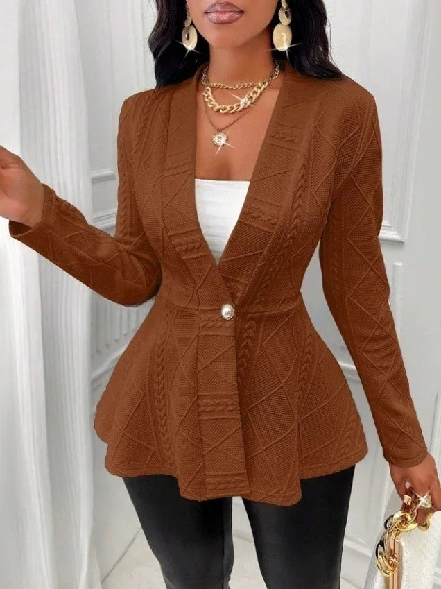 Thickened Single-button Textured Jacket
