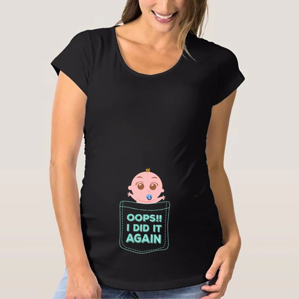 Cute Funny Graphic Pregnancy T-shirt Blouse