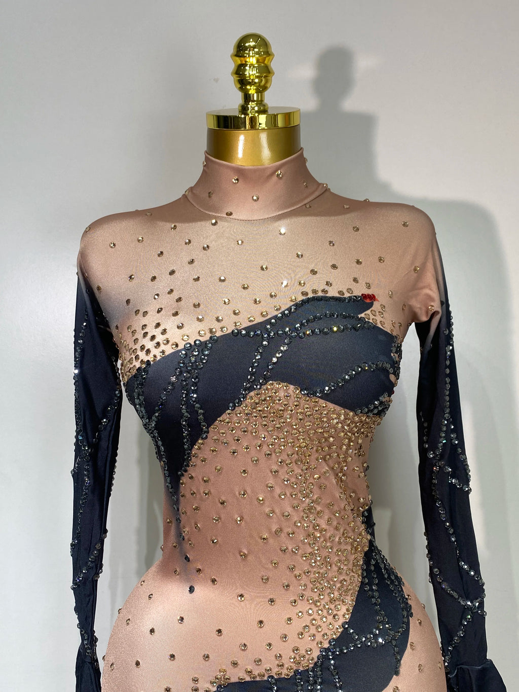 Rhinestone Performance Bodycon Jumpsuit