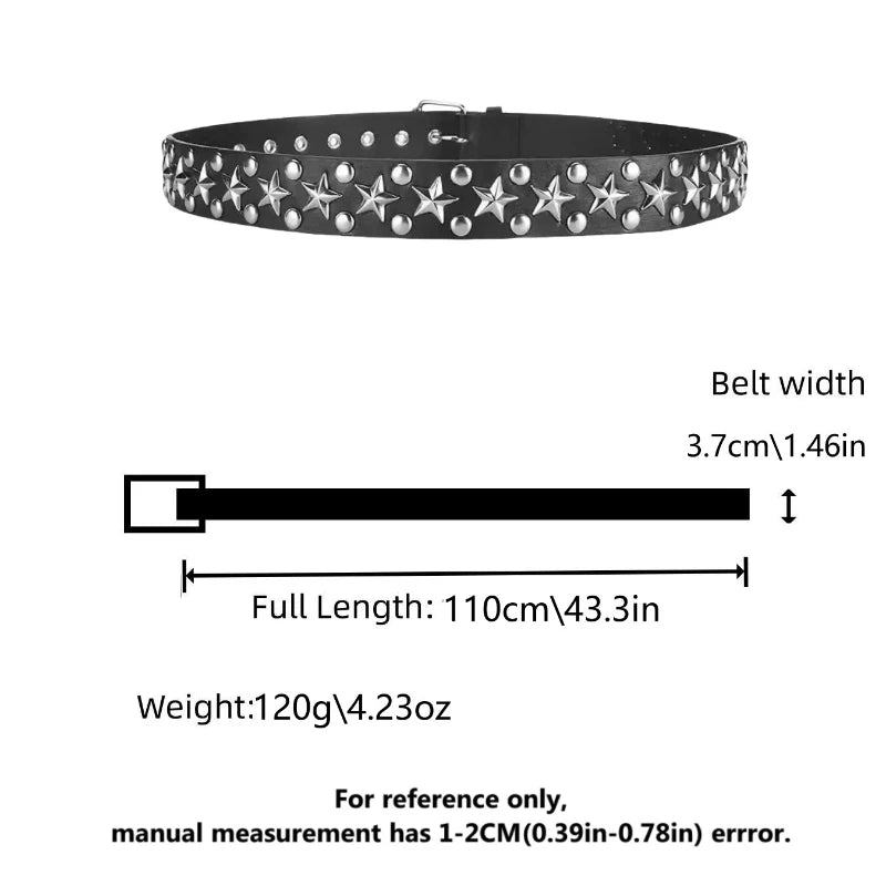 Rivet Punk Heavy Metal Rock Belt