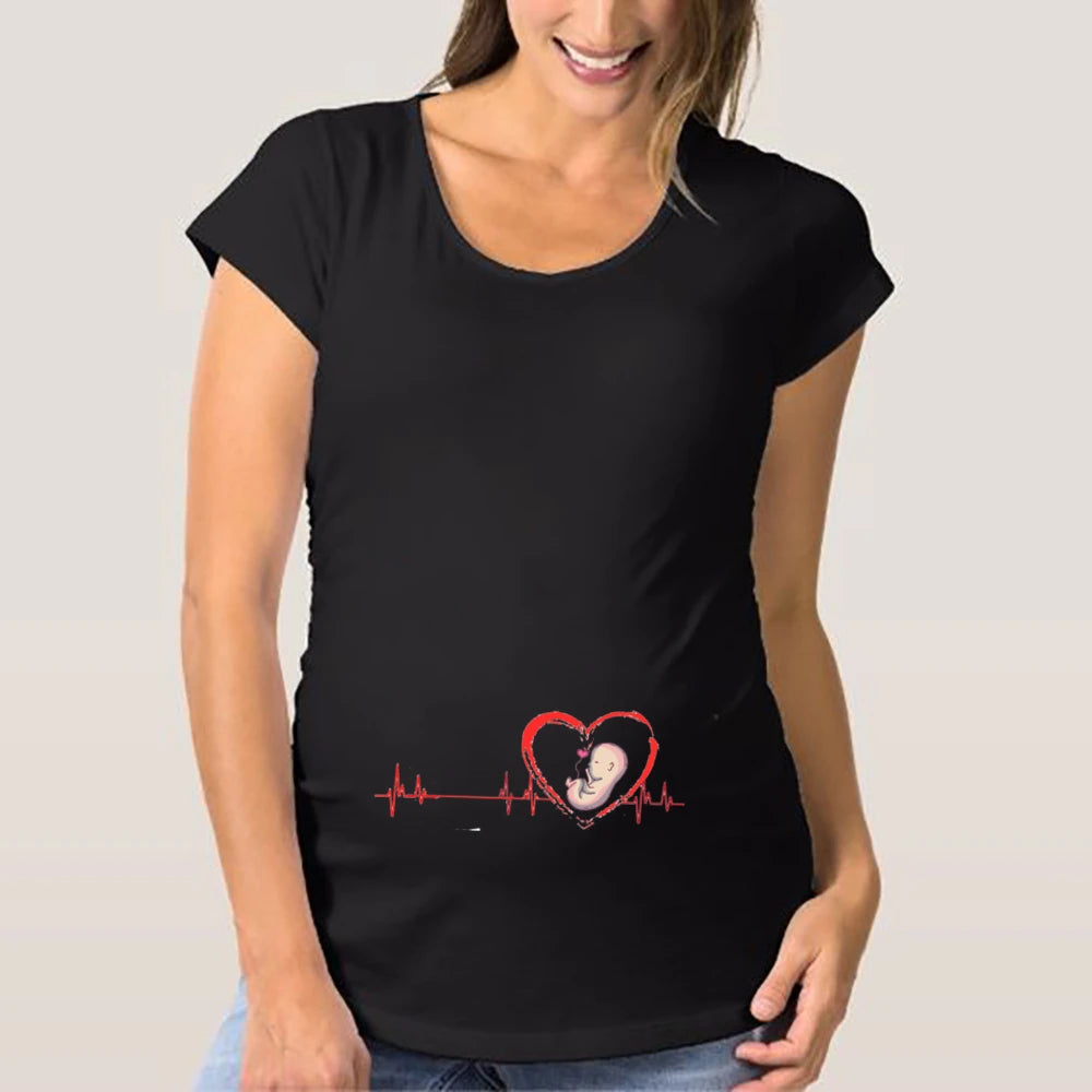 Cute Funny Graphic Pregnancy T-shirt Blouse