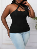 Cross Strap Halter Sexy Off Shoulder Cami Top