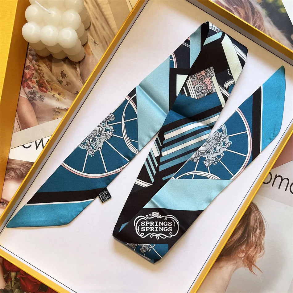 Multi Printed Neckerchief Hair Tie