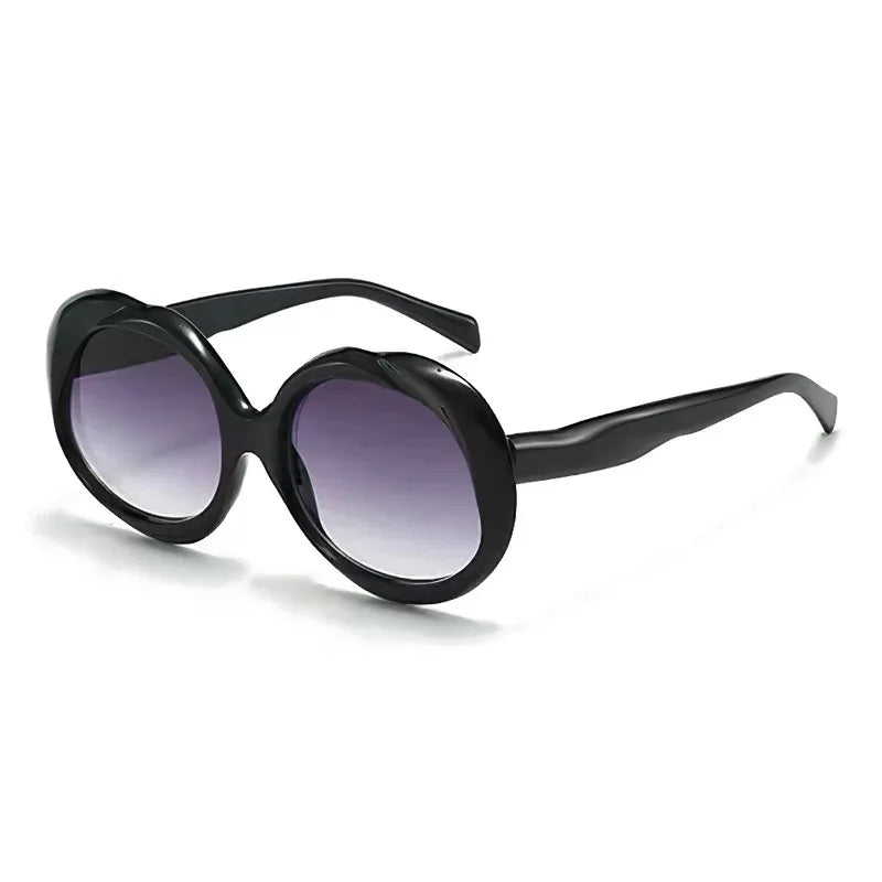 Retro Oval Metal Sunglasses