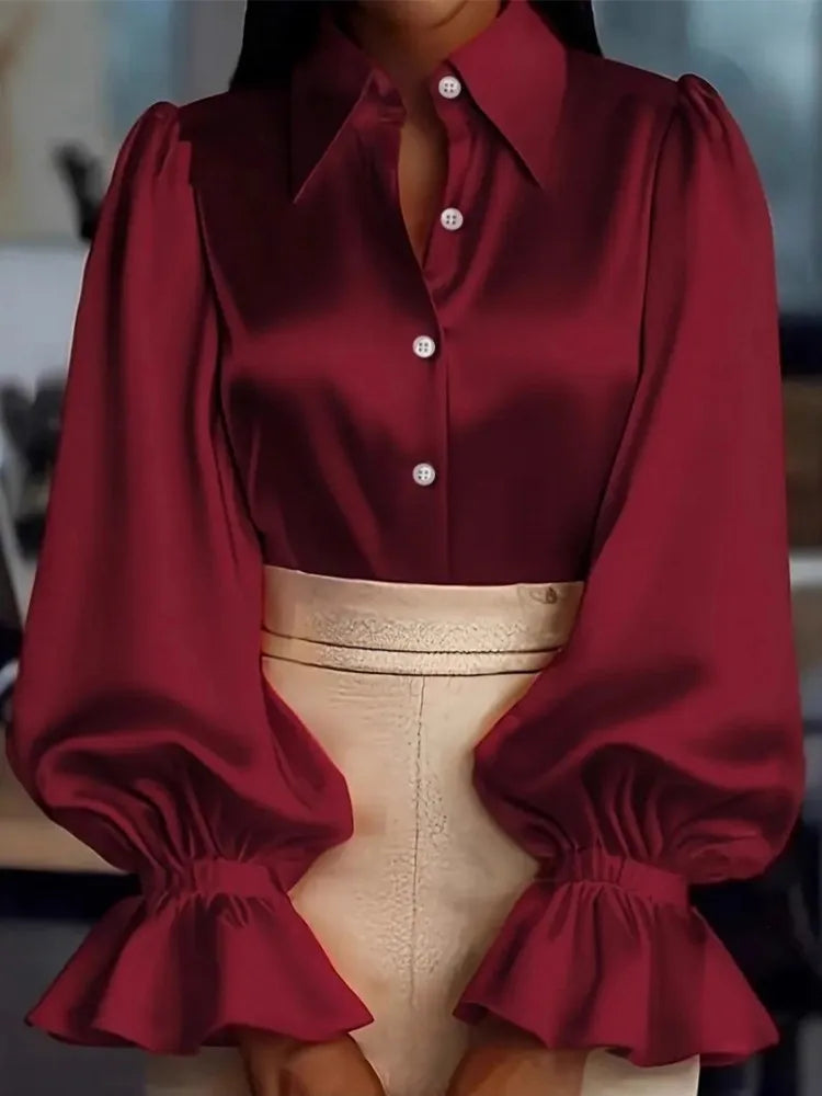 Long Loose Sleeve Elegant Blouse