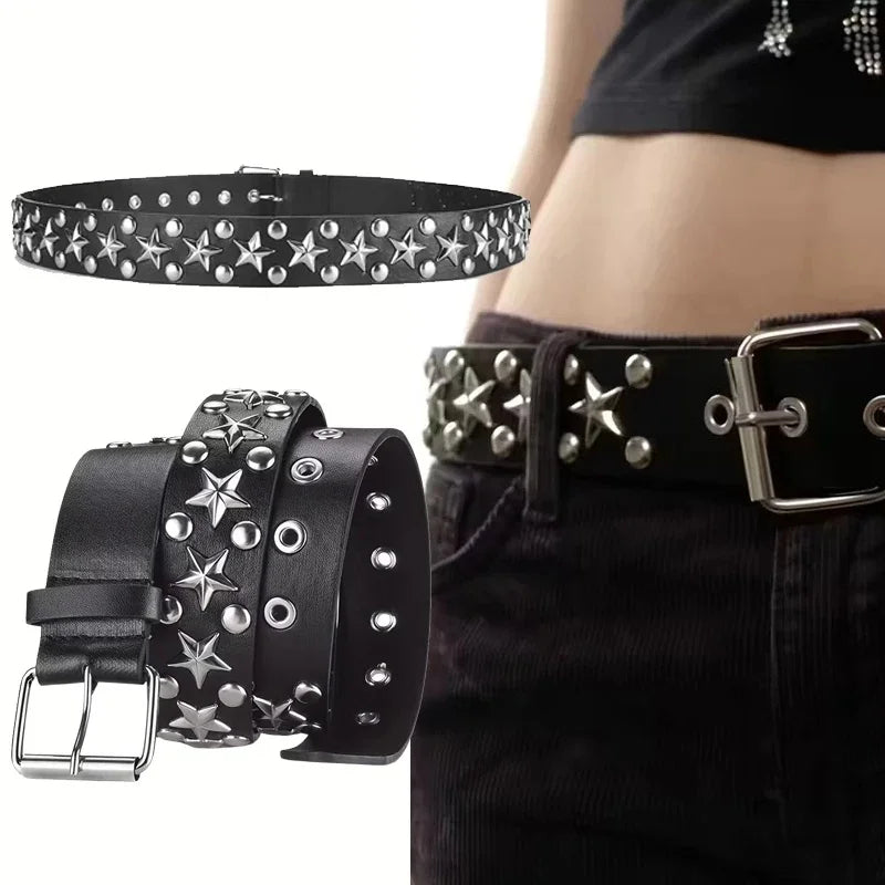 Rivet Punk Heavy Metal Rock Belt