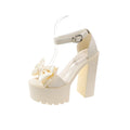 Chunky Peep Toe Platform High Heel Sandal