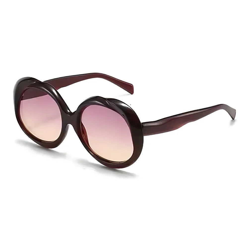 Retro Oval Metal Sunglasses