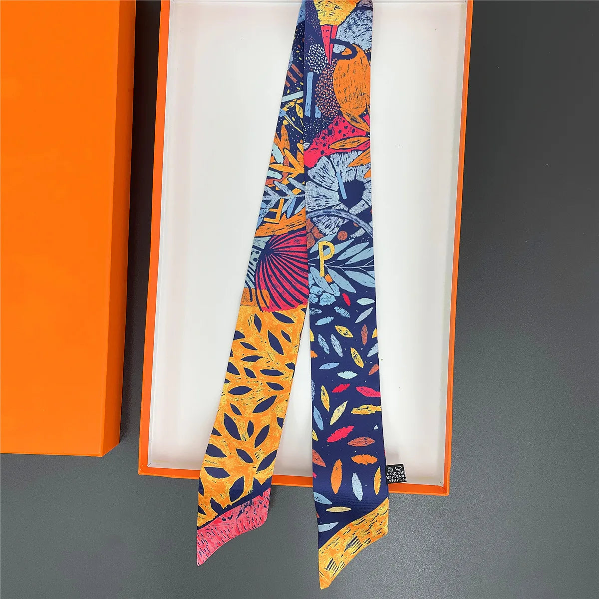 Multi Printed Neckerchief Hair Tie