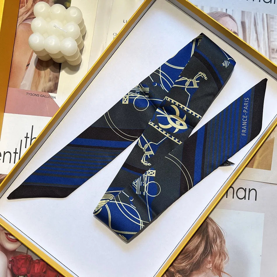 Multi Printed Neckerchief Hair Tie