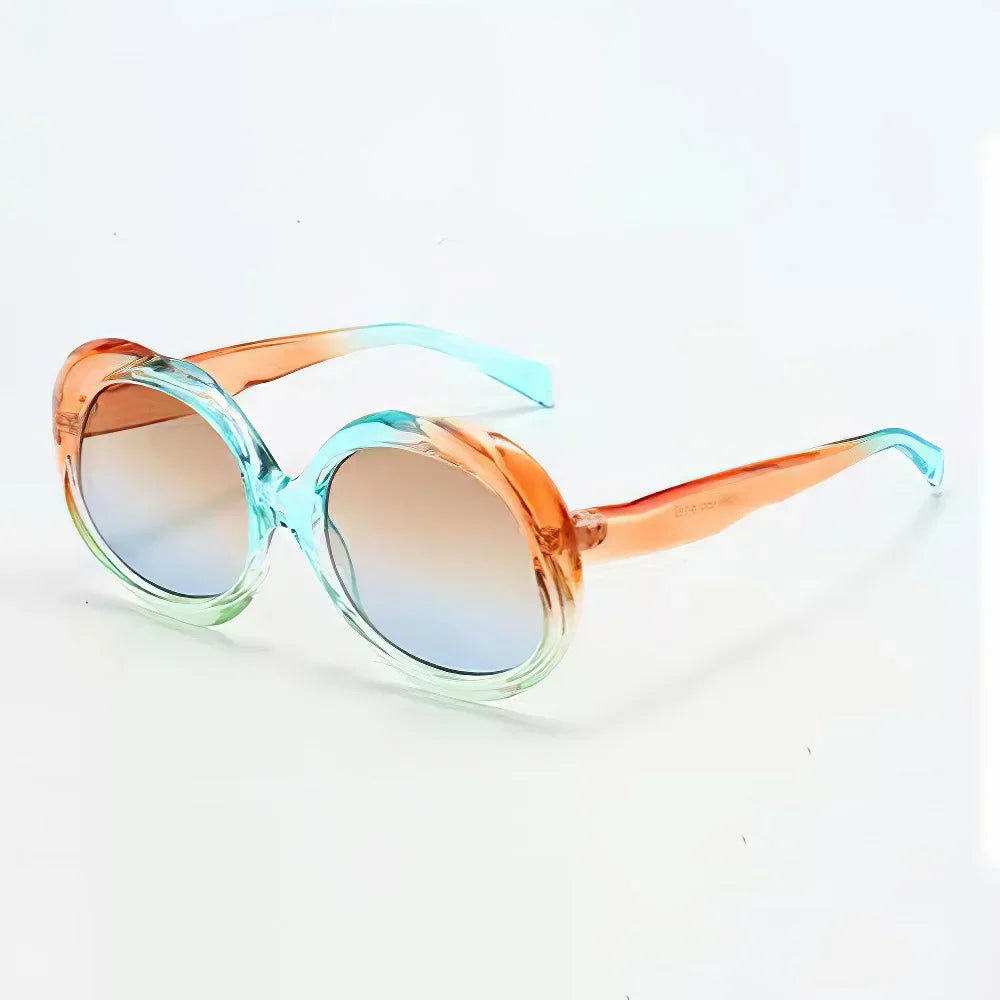 Retro Oval Metal Sunglasses