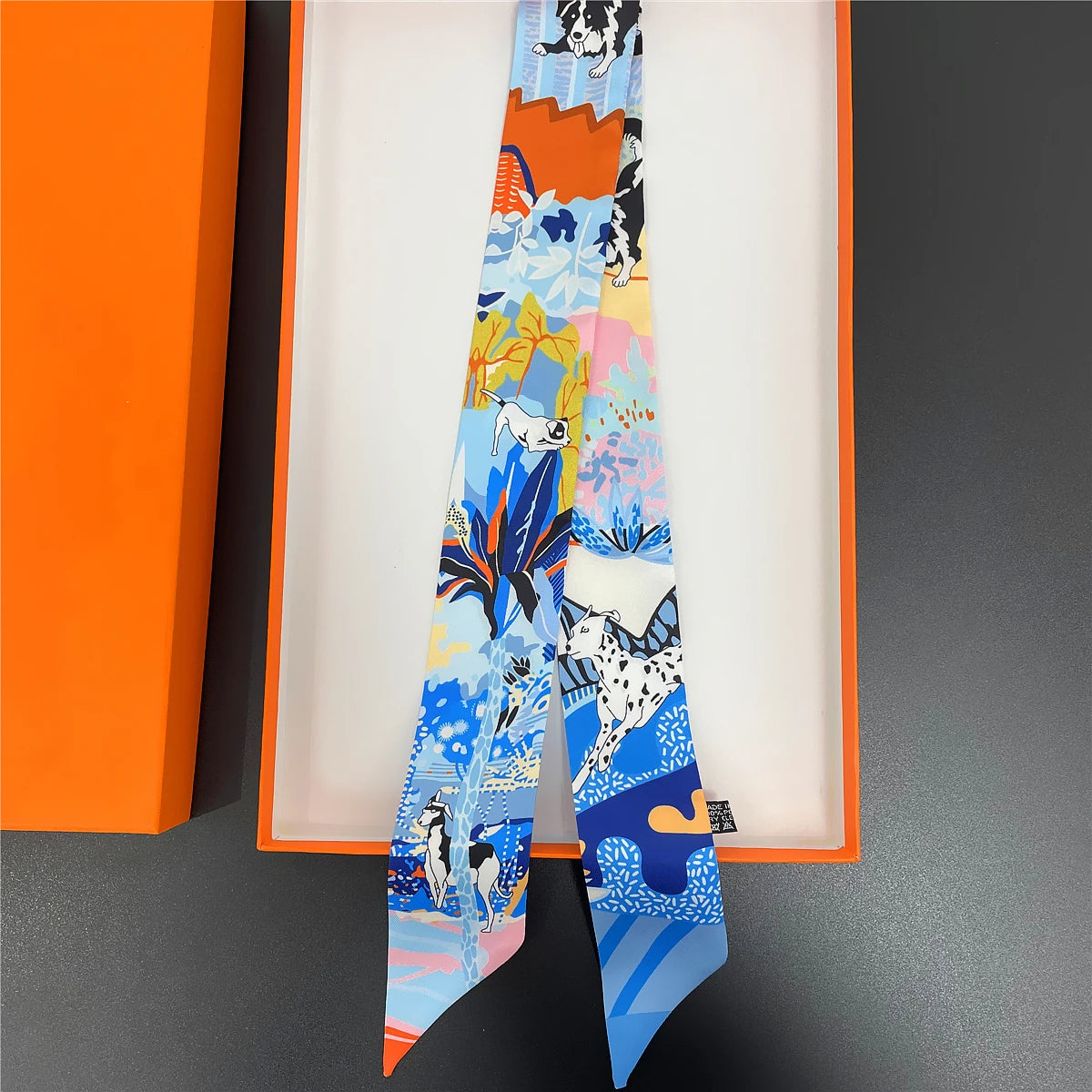 Multi Printed Neckerchief Hair Tie