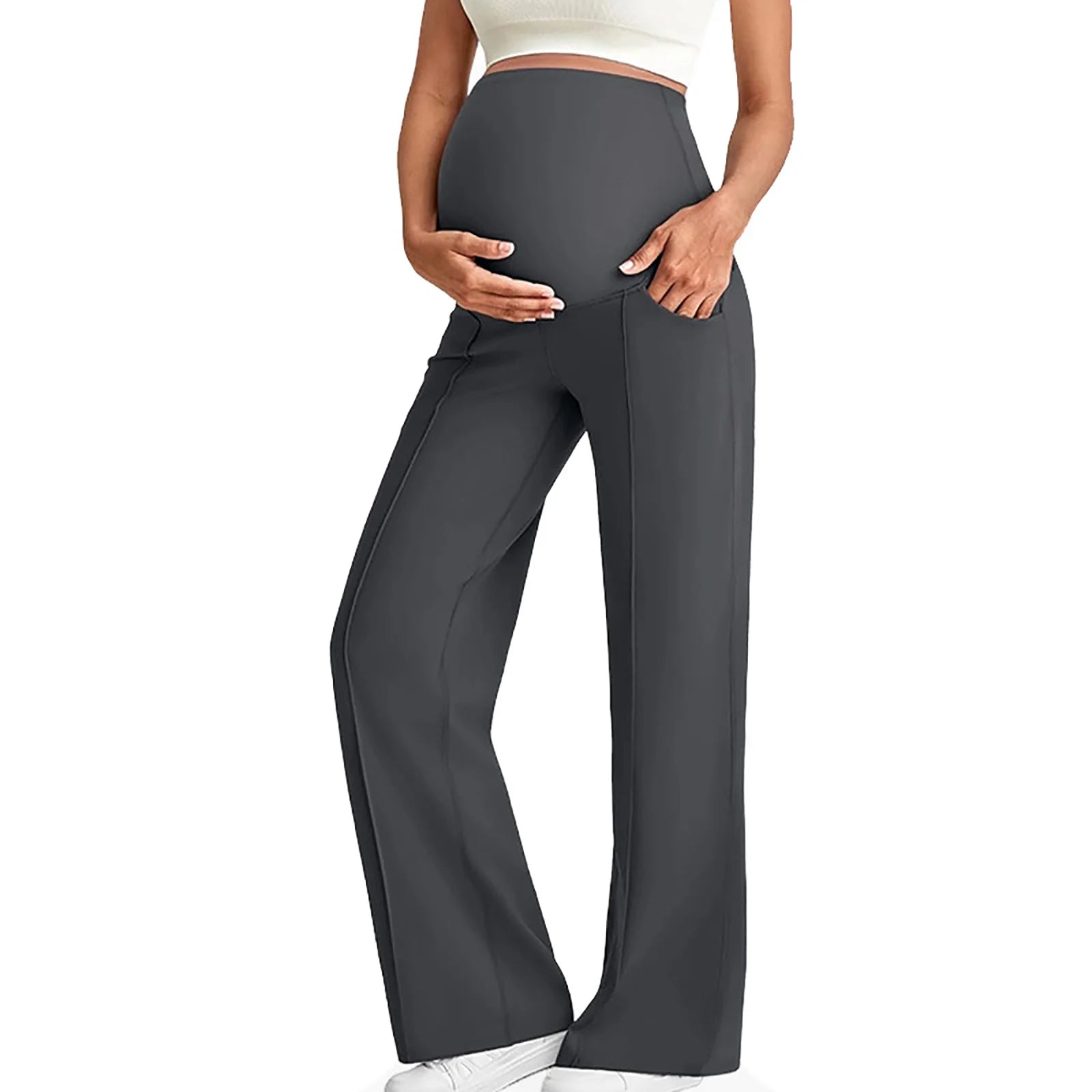 Elastic Pants Over The Belly with Pockets Sportswear