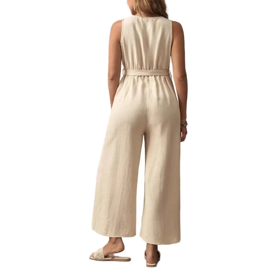 V-neck Sleeveless Loose Jumpsuit Pregnancy Rompers