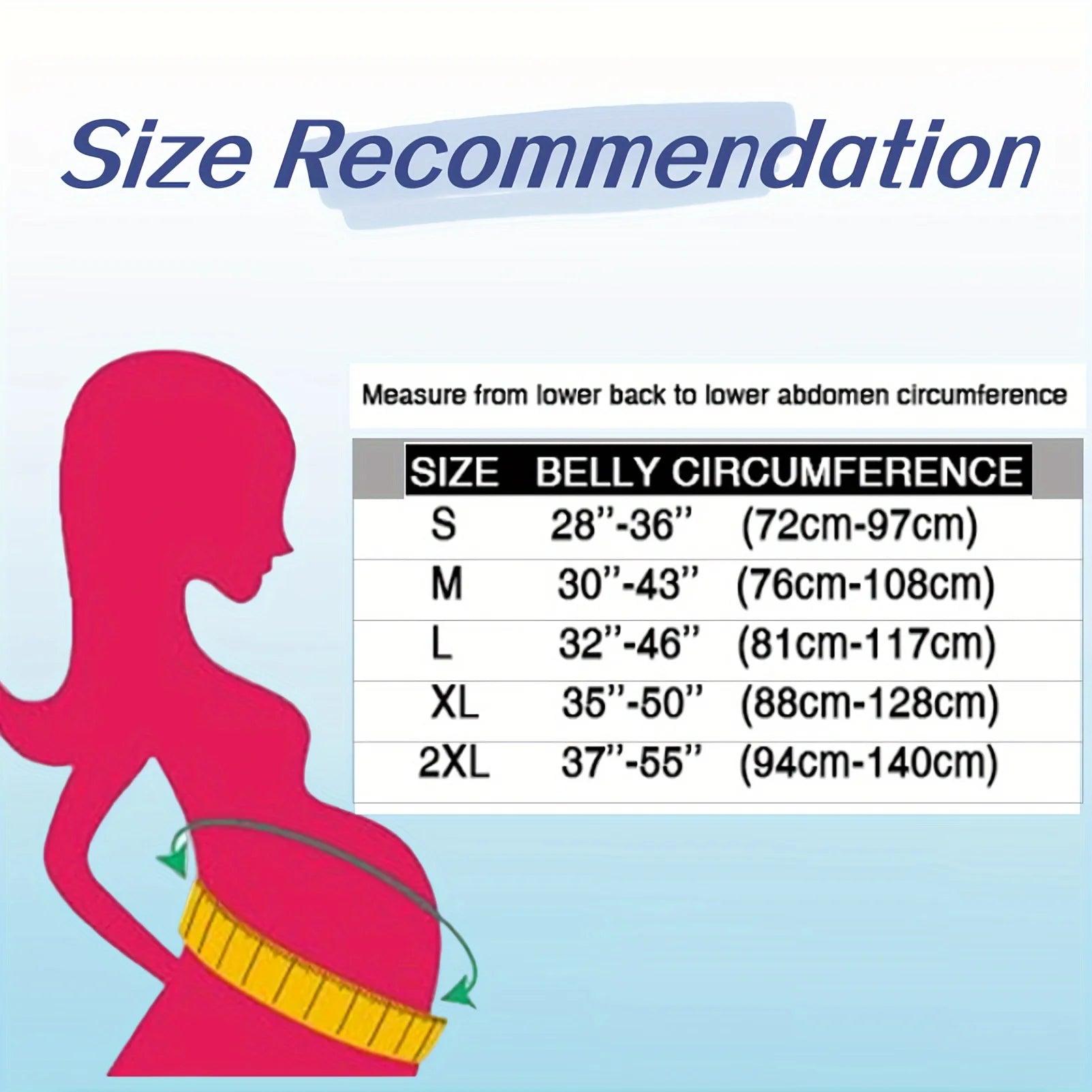 Tight-Fitting Belly Support Abdominal Binder with Hook-Eye Closure