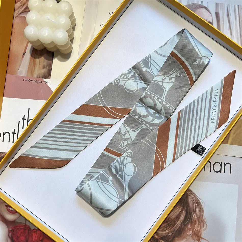 Multi Printed Neckerchief Hair Tie