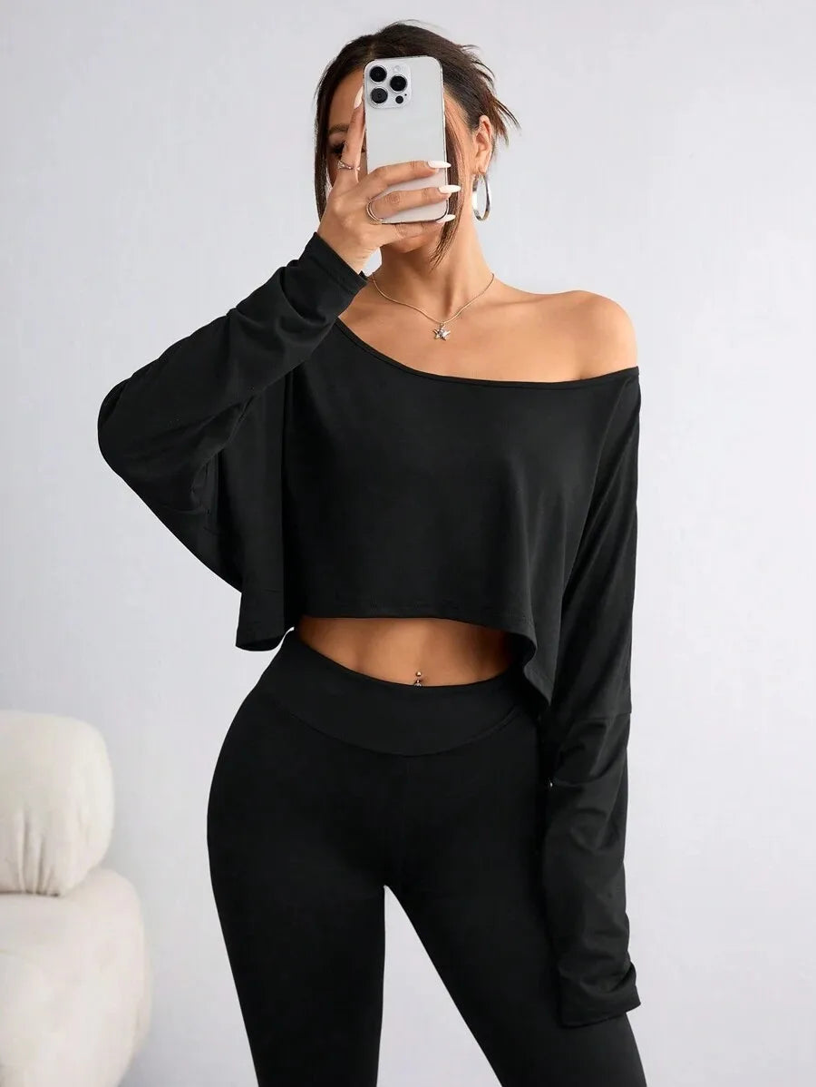 Casual Asymmetrical Neck Strapless Top