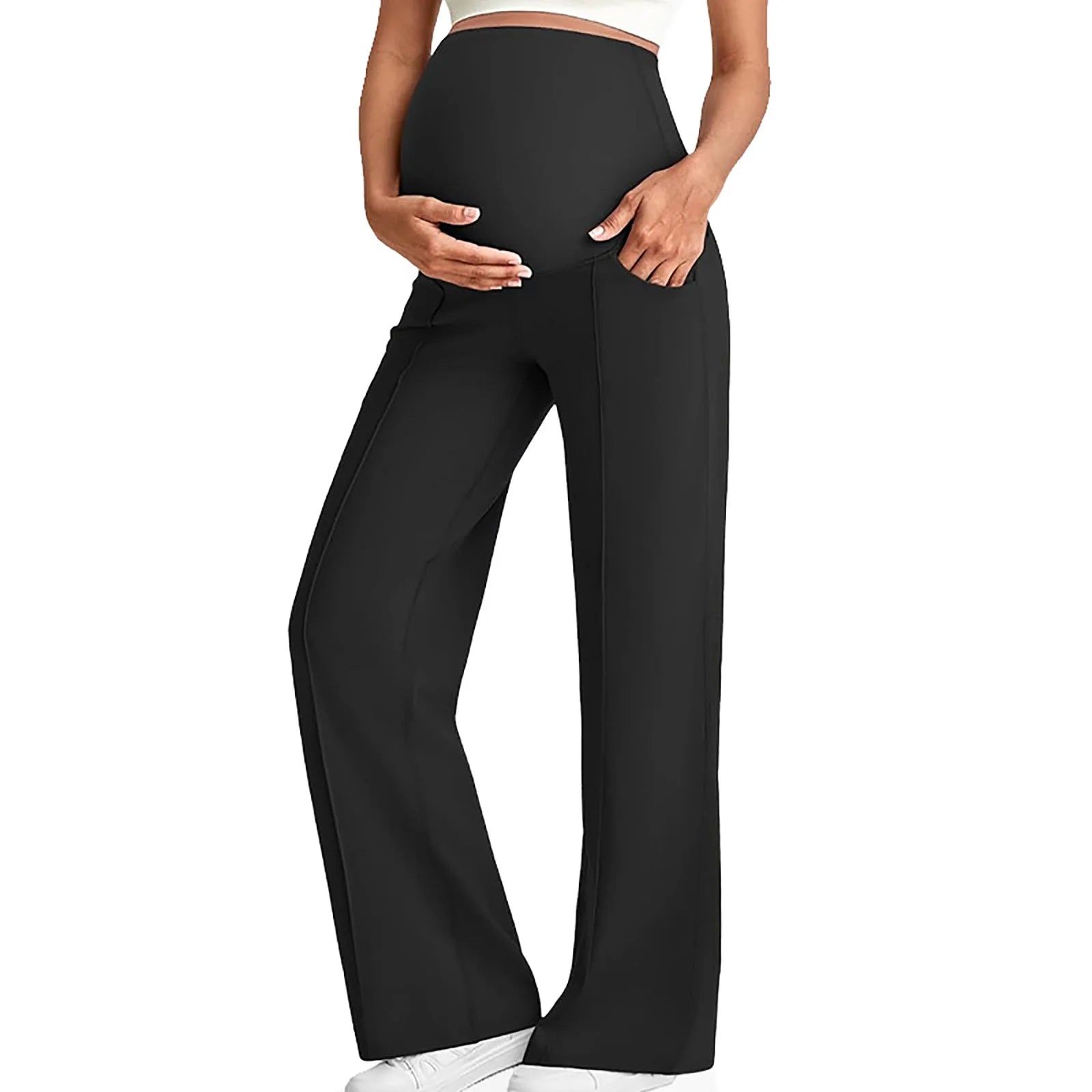 Elastic Pants Over The Belly with Pockets Sportswear