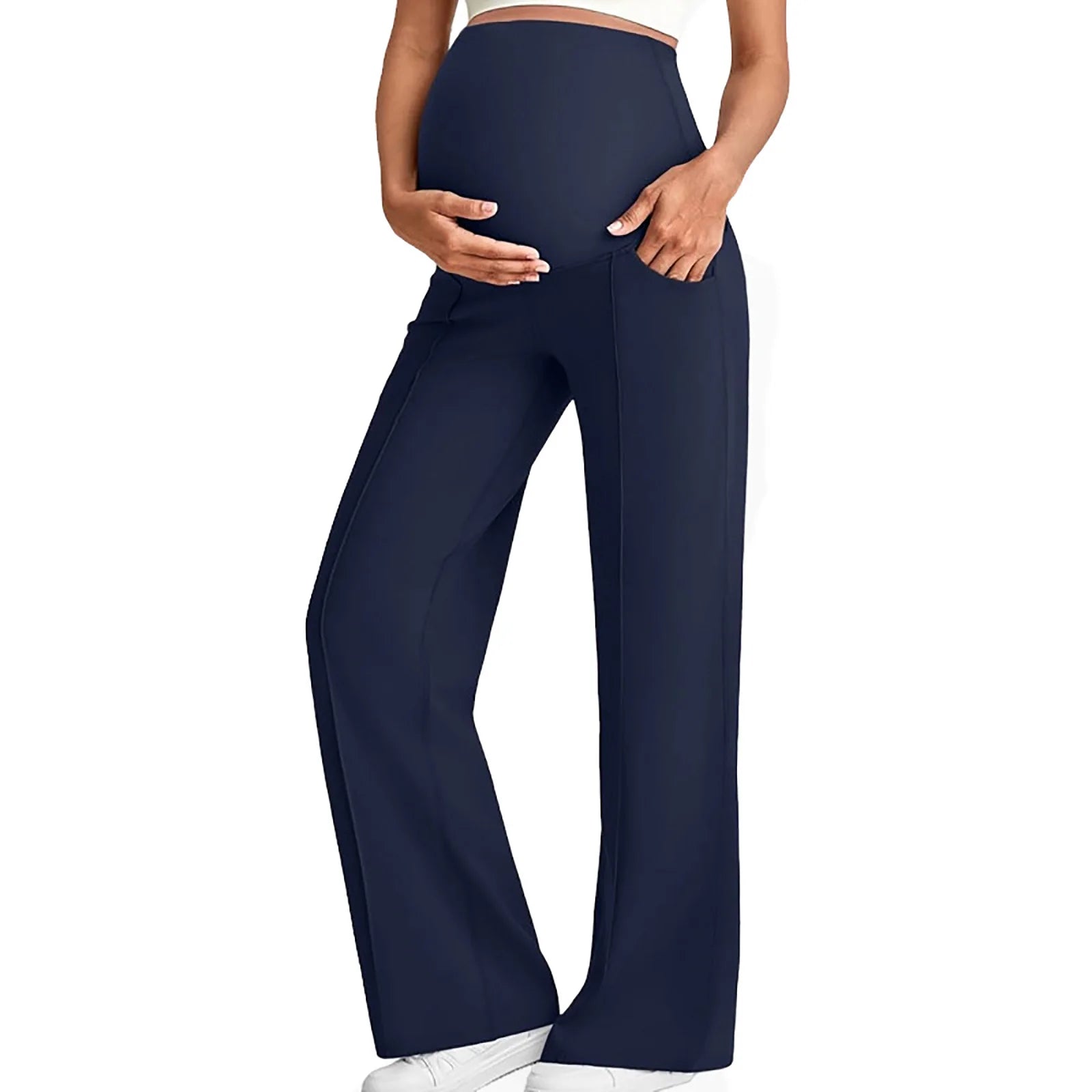 Elastic Pants Over The Belly with Pockets Sportswear