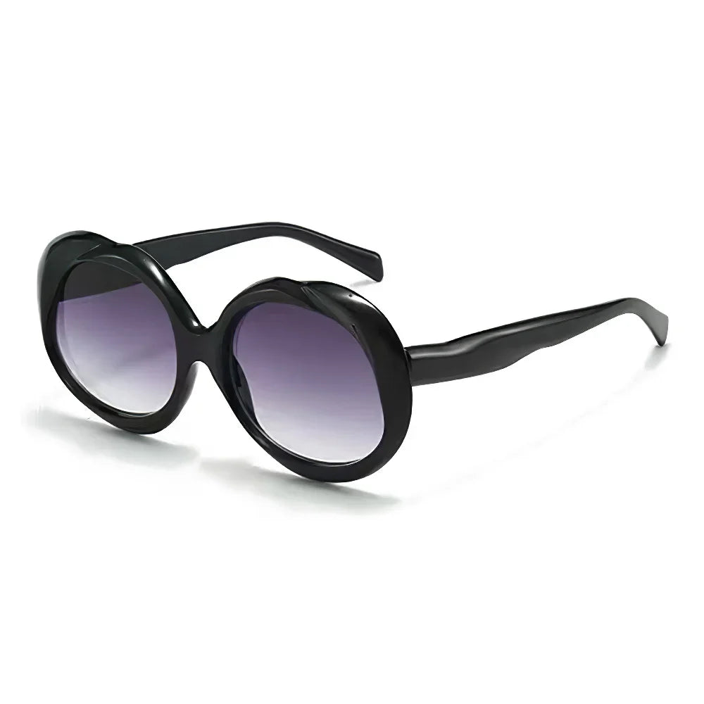 Retro Oval Metal Sunglasses