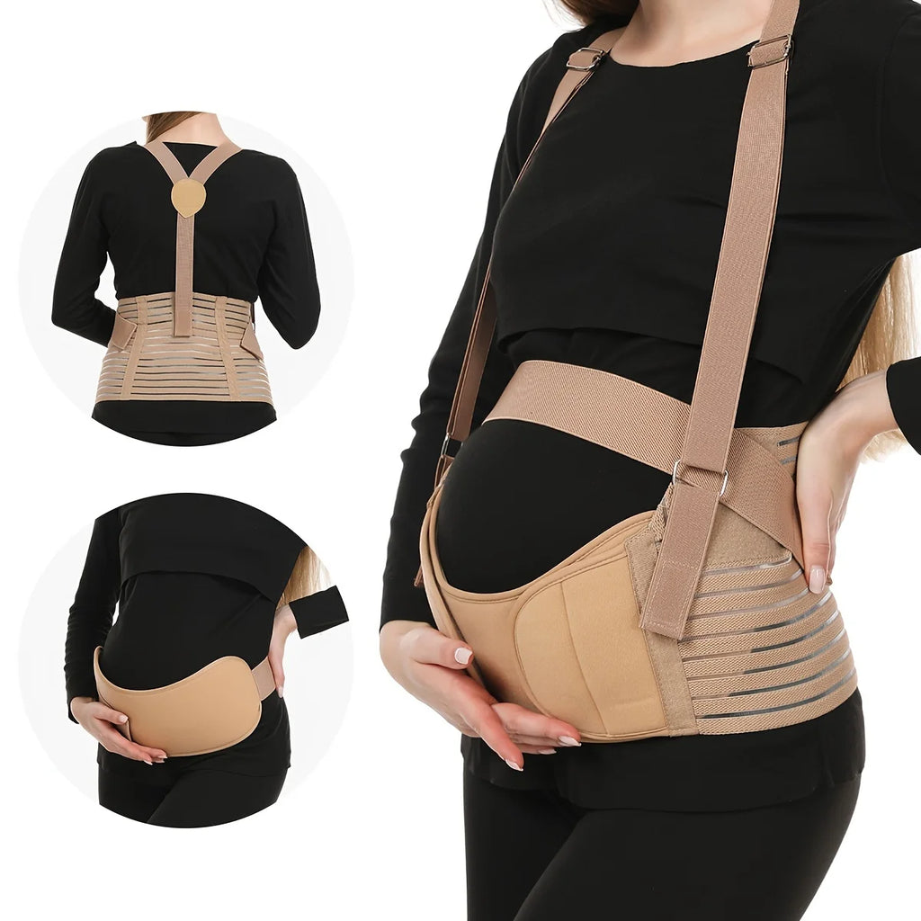 Tight-Fitting Belly Support Abdominal Binder with Hook-Eye Closure
