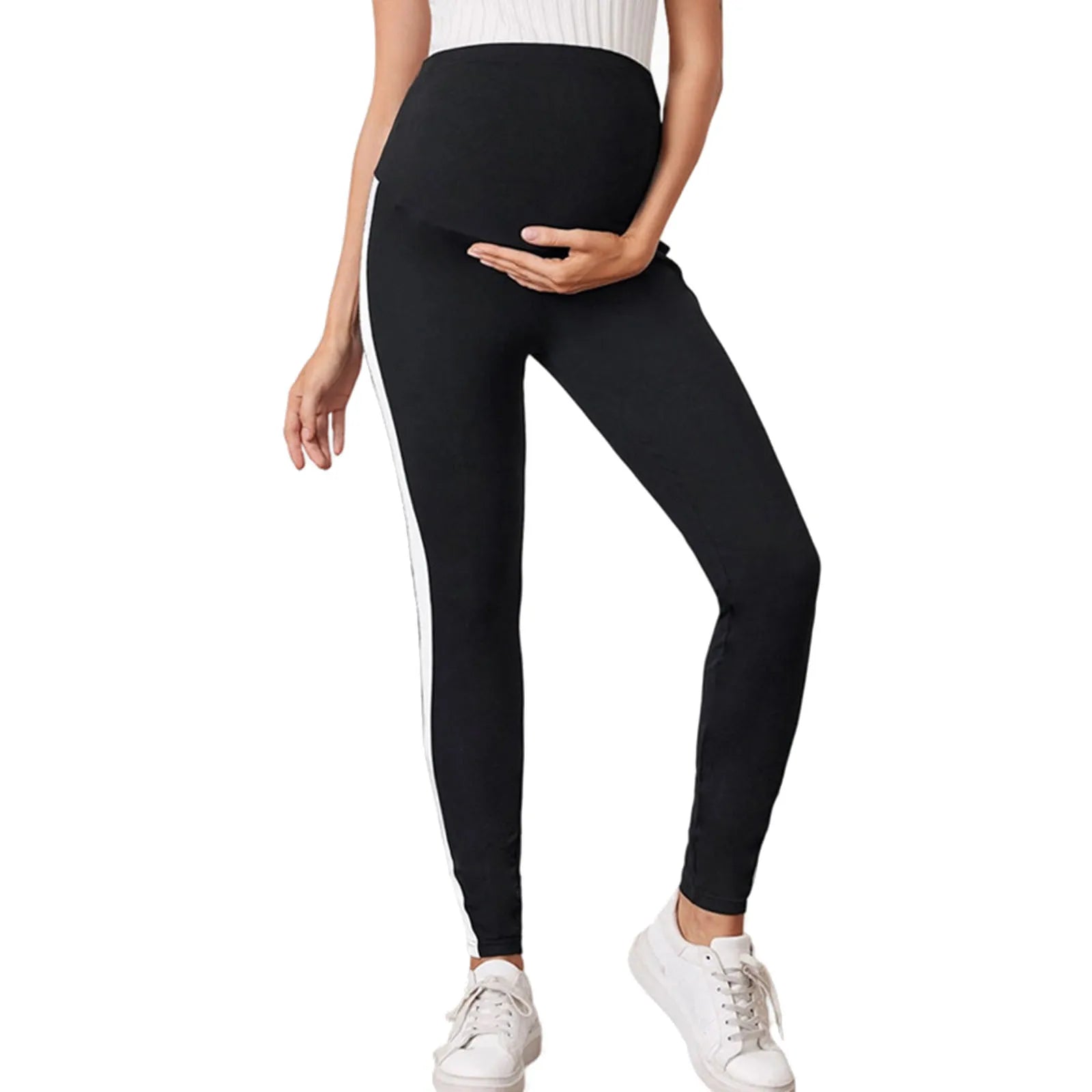 Elastic Pants Over The Belly with Pockets Sportswear