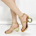 High Quality Peep Toe Circle Heel Shoe