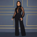 African Lace Patchwork Jumpsuit