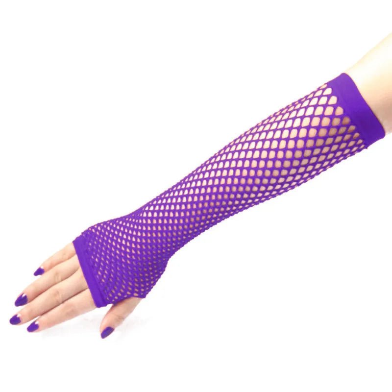 Fishnet Fingerless Long Arm Gloves