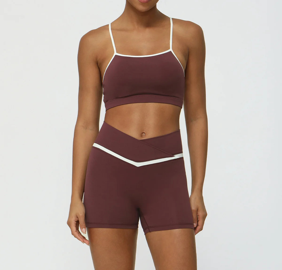 Colorblock Seamless Butt-Lift Yoga Two Piece Set
