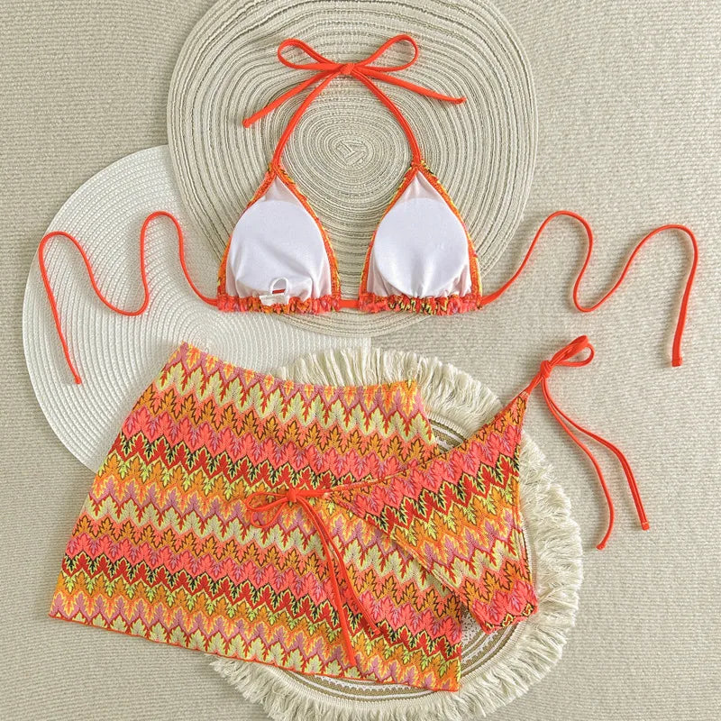 3Pcs Brazilian Poolside  Bikini