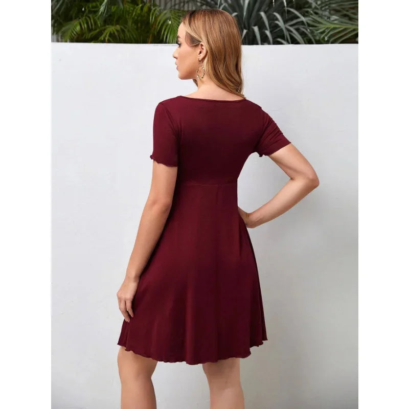 Maternity V-neck Loose Women Dress