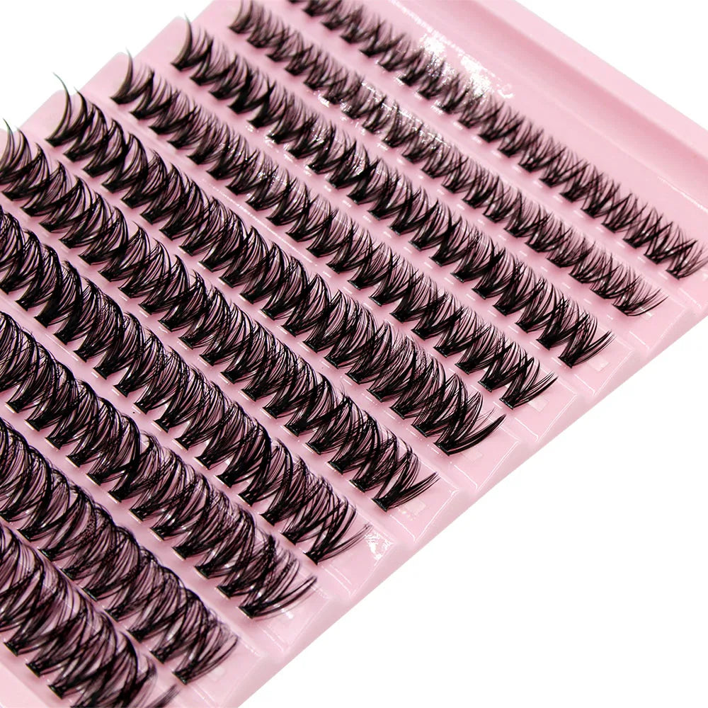 Super Bunch Mink Eyelashes 1 Box/200 Bundles Natural Eyelash Extension 3D Russia Individual Cluster Makeup Tools Lashes Cilia