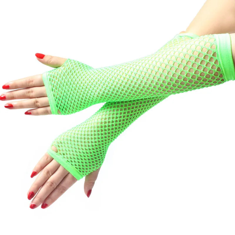 Fishnet Fingerless Long Arm Gloves