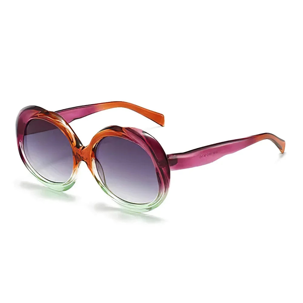 Retro Oval Metal Sunglasses