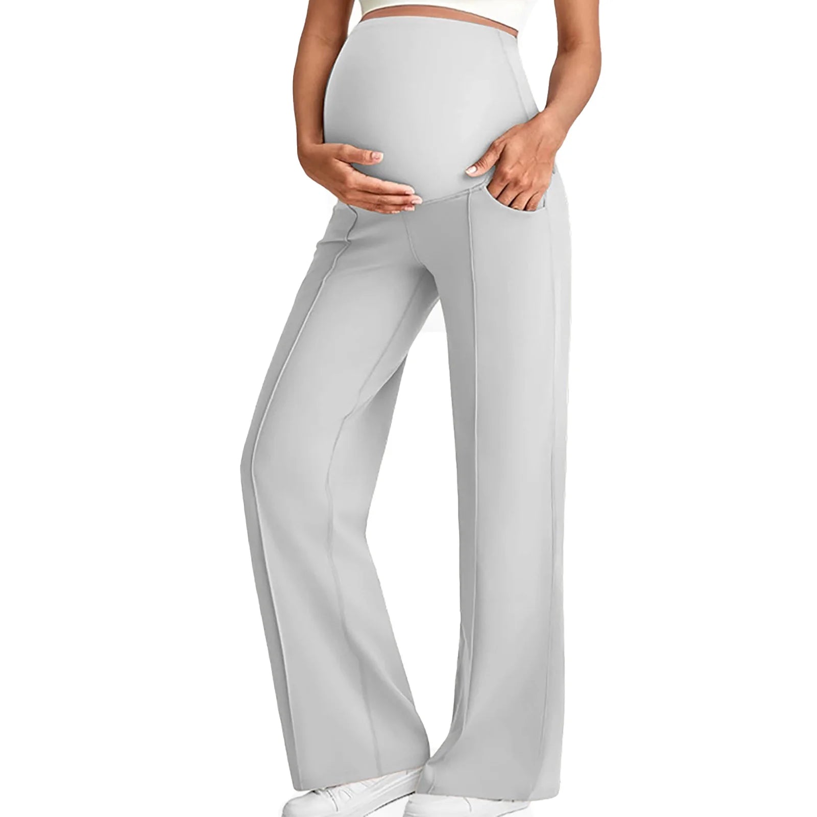 Elastic Pants Over The Belly with Pockets Sportswear