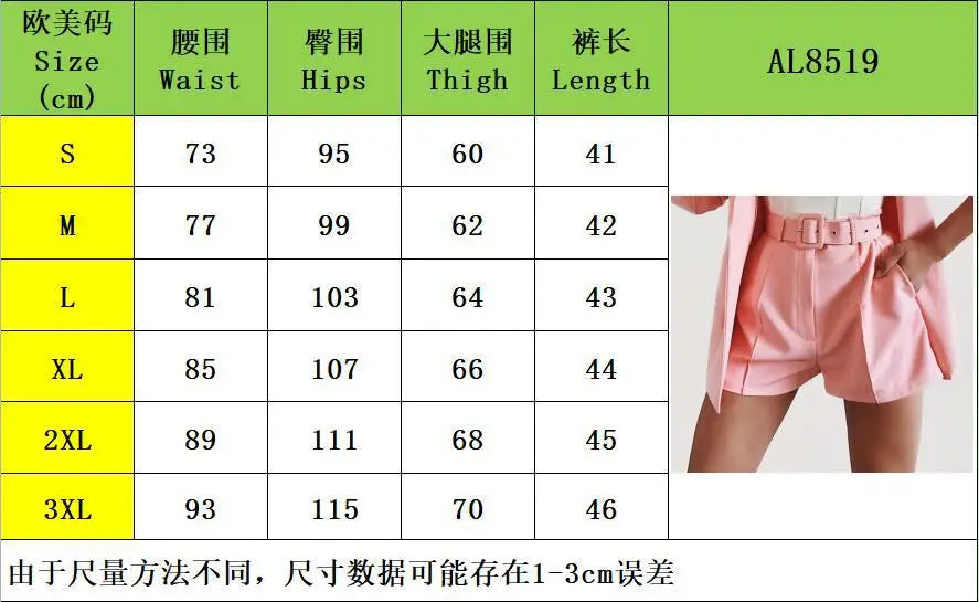 2 Pieces Women Sets Spring Autumn Spring Autumn Blazer Shorts Suit Sexy Temperament Fashion Casual Women's Sets YPZJ8306