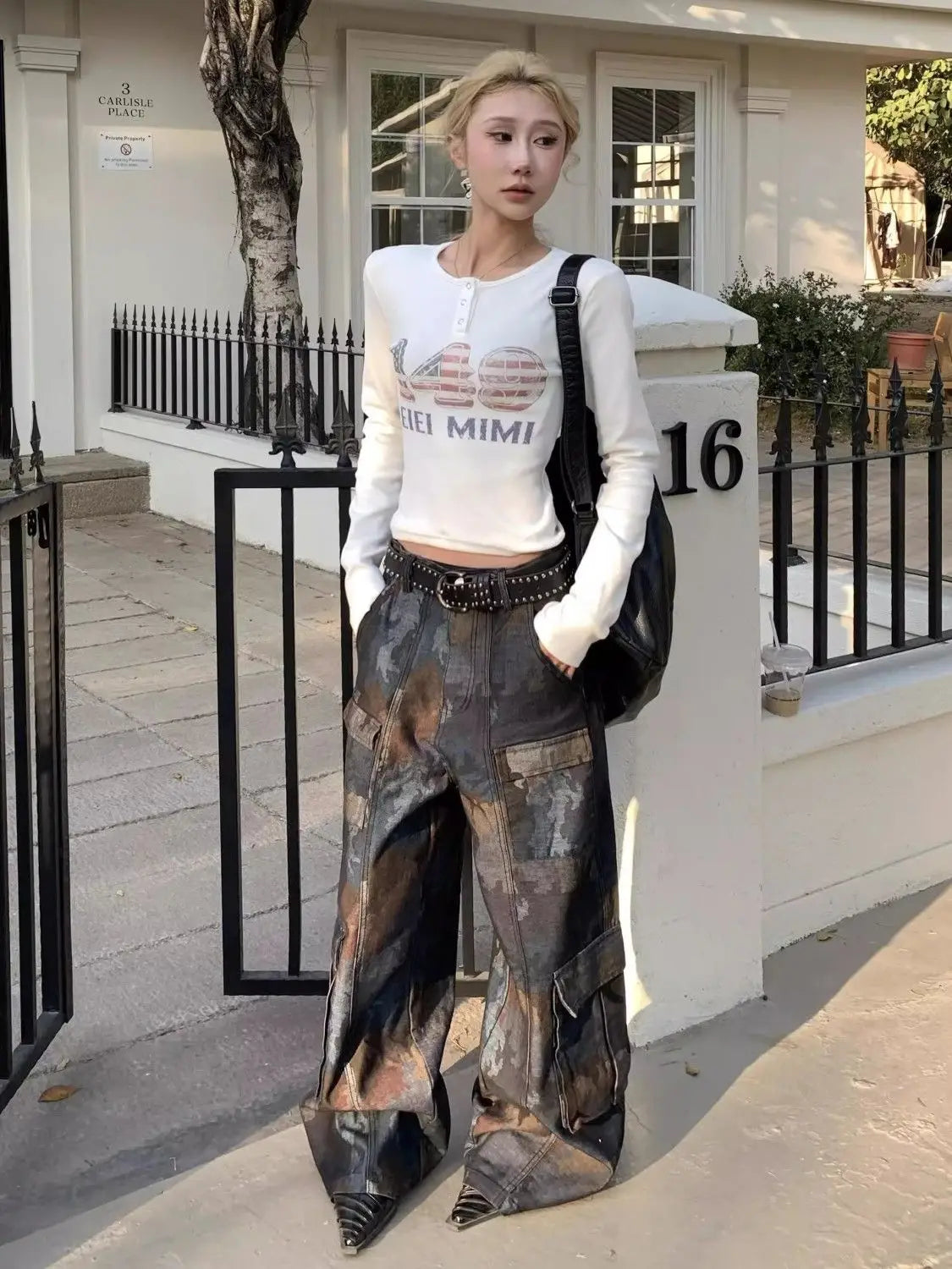 Multi Pocket New Style Camouflage Wide Leg Pants