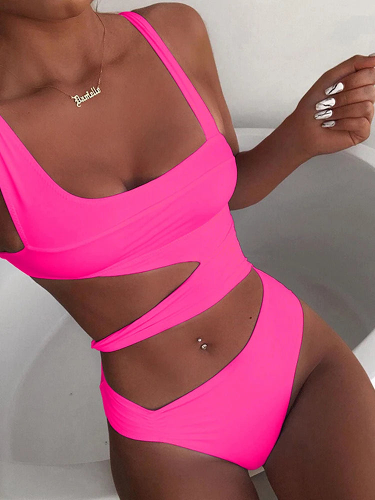 One-Piece Cut Out Push-Up Swimsuit