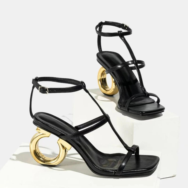 High Quality Peep Toe Circle Heel Shoe