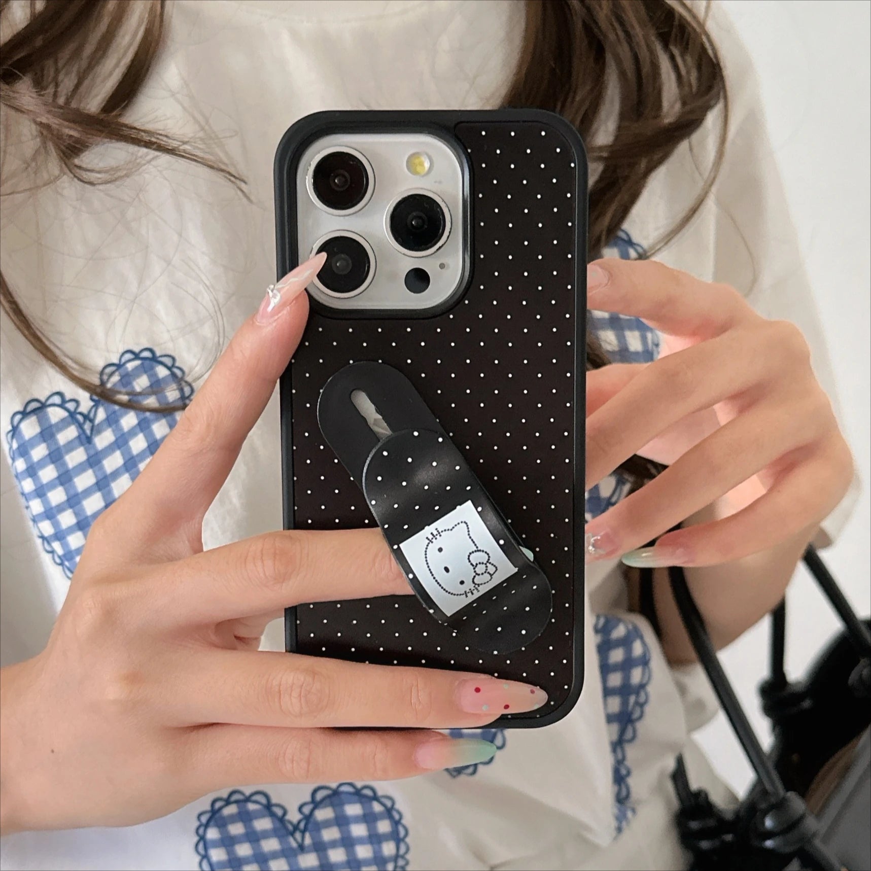 Cute Cartoon Hello Kitty Personalized Band-aid Mobile Phone Holder Cases