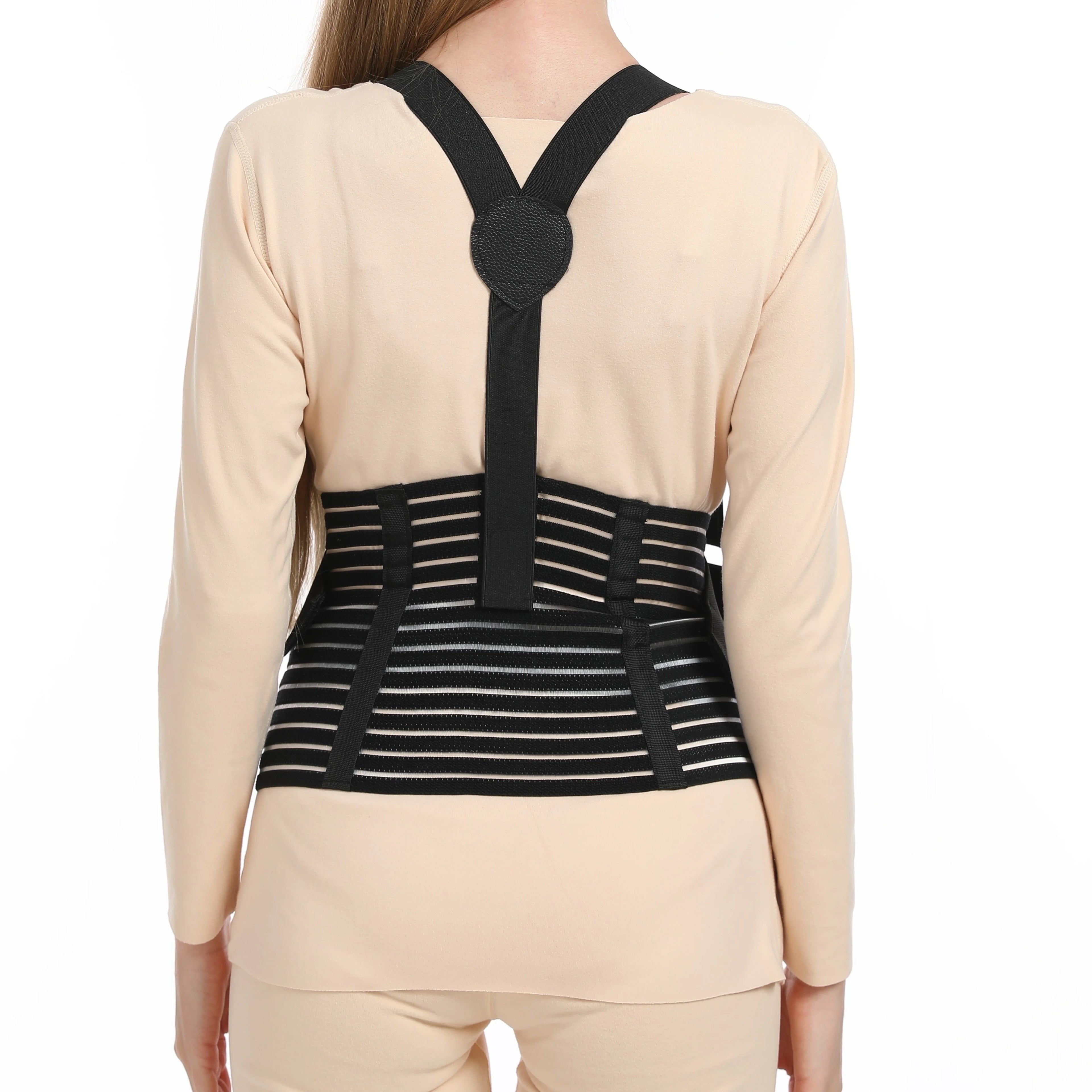 Tight-Fitting Belly Support Abdominal Binder with Hook-Eye Closure