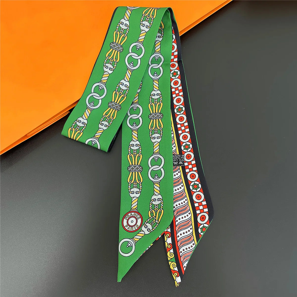Multi Printed Neckerchief Hair Tie