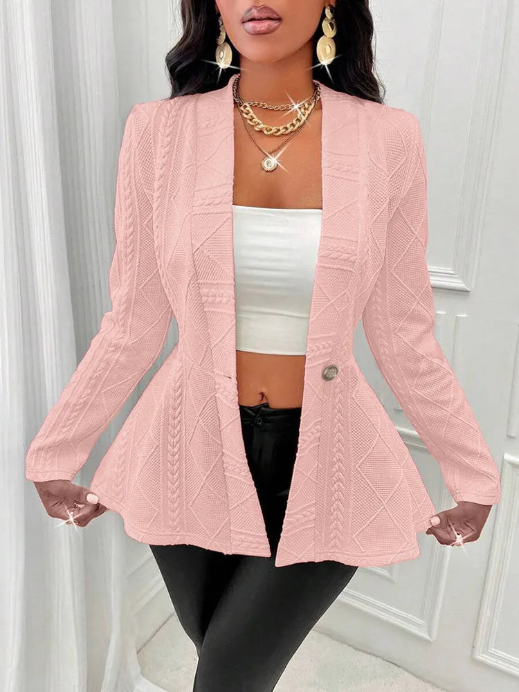 Thickened Single-button Textured Jacket
